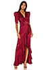 view 4 of 5 Edwin Maxi Dress in Cranberry Red