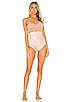 view 4 of 4 Suit Your Fancy High Waist Thong in Champagne Beige