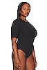 view 6 of 10 Suit Yourself Ribbed Short Sleeve Bodysuit in Very Black