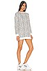 view 2 of 3 Tarina Zip Sweatshirt Dress in White Leopard