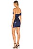 view 3 of 4 Tamia Asymmetrical Mini Dress in Blue Metallic