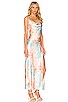 view 2 of 3 Krystal Slit Maxi Dress in Orange Tie Dye