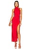 view 1 of 3 Janet Slit Midi Dress in Red