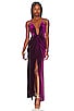 view 1 of 3 Aurora Deep V Maxi Dress in Grape