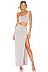 view 1 of 3 Erla Cutout Maxi Dress in Light Grey