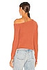 view 3 of 4 Ravie One Shoulder Sweater in Rust