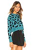 Veronica Cropped Leopard Sweater, view 2 of 4, click to view large image.