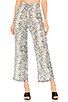 view 1 of 4 Abril Wide Leg Pant in Teal Snake