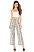 view 4 of 4 Abril Wide Leg Pant in Teal Snake