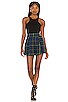 view 5 of 5 Evy Pleated Buckle Skirt in Green Plaid