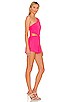 view 2 of 4 Aimey One Shoulder Romper in Hot Pink