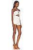 view 2 of 3 Alessia Ruched Tie Romper in White