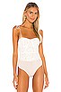 view 2 of 5 Stasia Lace Bodysuit in White & Nude