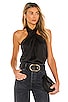 view 1 of 4 Amerie Pleated Halter Top in Black
