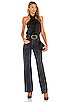 view 4 of 4 Amerie Pleated Halter Top in Black