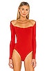 view 2 of 6 Naomi Sweetheart Bodysuit in Red
