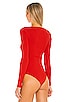 view 4 of 6 Naomi Sweetheart Bodysuit in Red