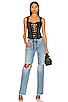 view 4 of 4 Jayda Lace Up Top in Black