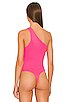 view 4 of 5 Devonne One Shoulder Bodysuit in Pink