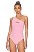 view 2 of 6 Sadra One Shoulder Bodysuit in Pink