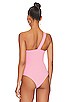 view 5 of 6 Sadra One Shoulder Bodysuit in Pink
