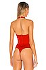view 4 of 5 Reece Halter Bodysuit in Red
