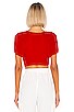 view 3 of 4 Marisol Ruched Crop Top in Poppy
