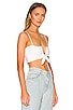 view 2 of 4 Estelle Knot Crop Top in White