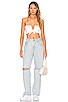 view 4 of 4 Estelle Knot Crop Top in White