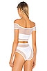 view 3 of 4 Lorna Mesh Bikini Top in White