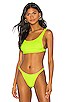 view 1 of 4 Rita Ribbed Bikini Top in Neon Green