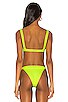 view 3 of 4 Rita Ribbed Bikini Top in Neon Green