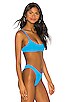 view 2 of 4 Mia Ribbed Bikini Top in Aqua Blue