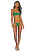 view 4 of 4 Olivia Smocked Bikini Top in Green