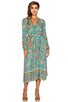 view 1 of 3 Folk Town Boho Dress in Turquoise