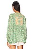 view 3 of 4 Madame Peacock Boho Blouse in Emerald