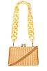 view 1 of 5 Charlotte Wicker Bag in Light Honey with Yellow