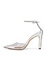 view 5 of 5 Glam 100 Strap Pump in Clear & White
