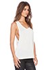 view 2 of 3 The Scoop Neck Tank in White