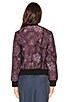 view 3 of 5 Rib Neck Bomber Jacket in Paisley Wine
