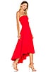 view 1 of 3 Strapless Hi Low Dress in Perfect Red