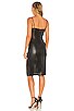 view 3 of 3 Faux Leather Thin Strap Square Neck Dress in Black