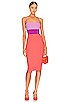 view 1 of 4 Strap Colorblock Midi Dress in Cosmo Sherbet