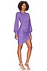 view 2 of 3 Gathered Sleeve Mini Dress in Violette