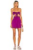 view 4 of 4 Gathered Smocked Short in Ultraviolet