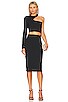 view 4 of 4 FALDA MIDI SLIM in Black
