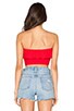 view 3 of 3 Ruffle Crop Top in Perfect Red