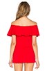 view 3 of 3 Ruffle Off Shoulder Top in Perfect Red