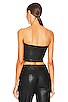 view 3 of 4 Faux Leather Crop Tube Top in Black