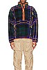view 4 of 4 BLOUSON EXTREME PILE in Ponderosa Green Large Half Dome Plaid Print